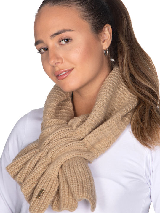 Cross neck scarf - beige 10743K