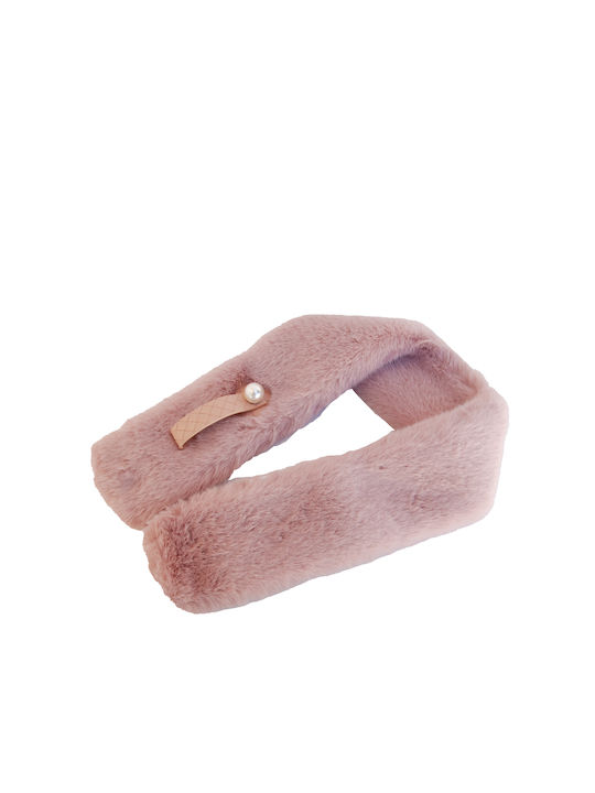 Vamore scarf - collar made of ecological fur, pink [60542]