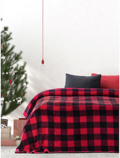 Kocoon Jolly Κουβέρτα Fleece Μονή 150x220εκ. Κόκκινη