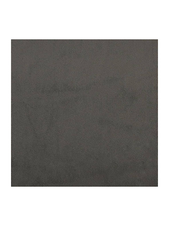 Double Upholstered Bed Base with Fabric Dark Gray for Mattress 140x200cm