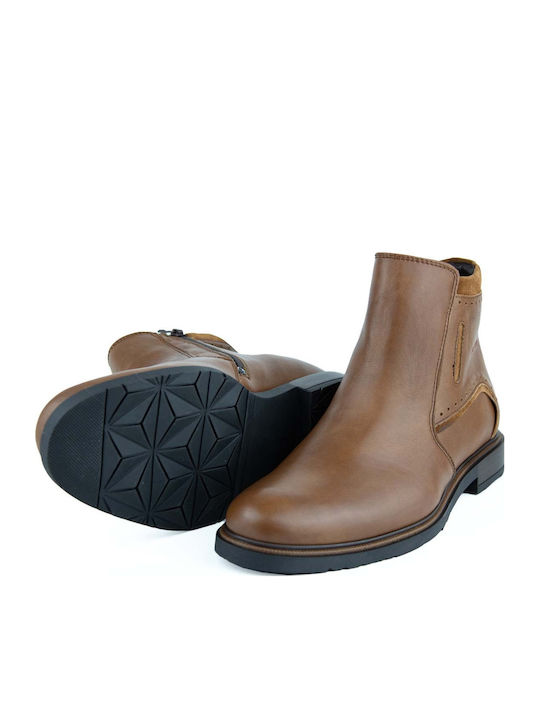 Leder Braun Chelsea Stiefeletten