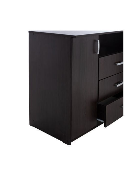 Μπουφές Adler Ξύλινος με Συρτάρια Wenge 120x45x85cm