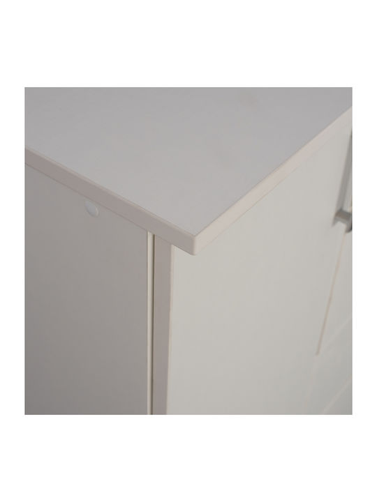 Мебели за съхранение Adler дървен с чекмеджета Бял 120x45x85см