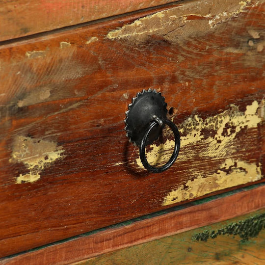 Wooden Buffet with Drawers Ανακυκλωμένο Ξύλο L120xW35xH76cm