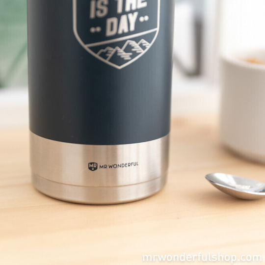 Mr. Wonderful Today Is My Day Μπουκάλι Θερμός Ανοξείδωτο 500ml Μπλε