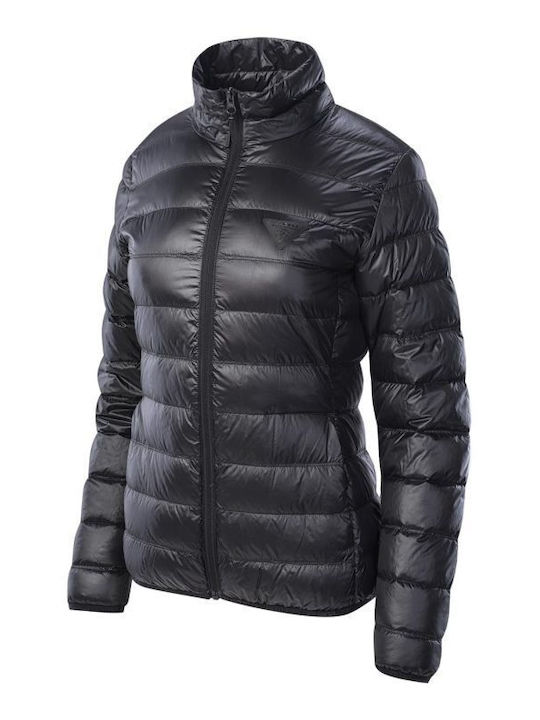 Iguana Blanca Kurz Damen Puffer Jacke für Winter Schwarz