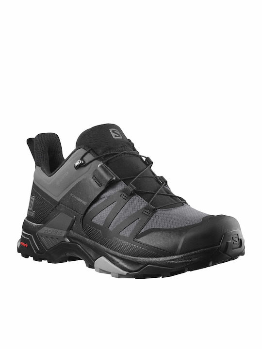 Salomon X Ultra 4 Wide GTX Men's Hiking Shoes Waterproof with Gore-Tex Membrane Magnet / Black / Monument