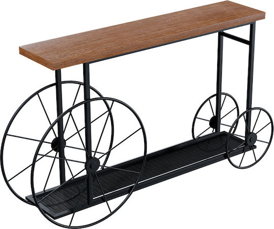 Bike Consolă Lemnoasă Neagră / Nucă L148xL28xÎ85cm