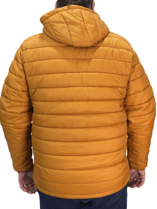 Double Men's Winter Puffer Jacket Mustard