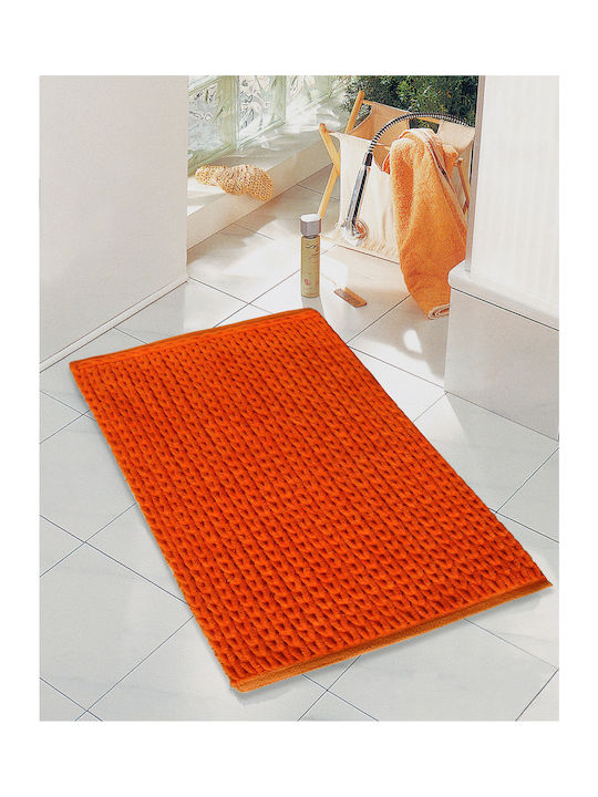 San Lorentzo Bath Mat Cotton Chenille Orange 50x80cm