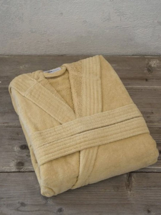 Nima Zen Halat de baie cu Glugă Mustard Beige 400gr/m²
