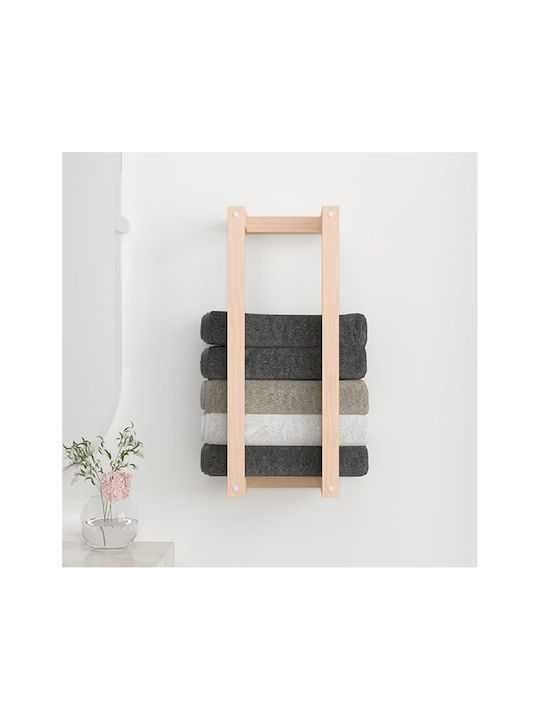 vidaXL Schiene Badezimmer Einzel Wandmontage Schrauben Braun