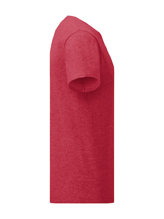 Fruit of the Loom Iconic 150 T Men's Short Sleeve Promotional T-Shirt Heather Red