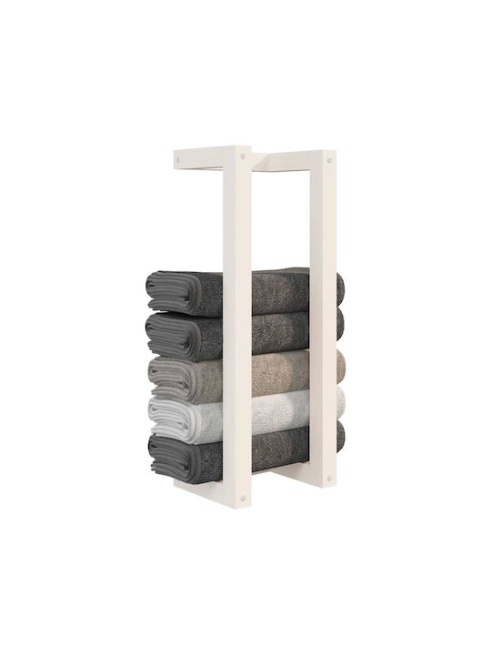 vidaXL Ράγα Μπάνιου Μονή Επιτοίχια με Βίδες ​60x60cm Λευκή