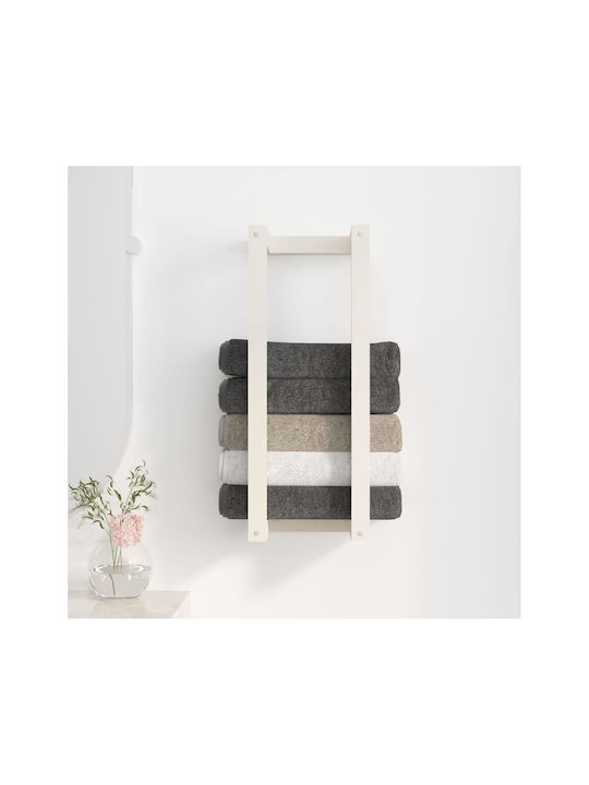 vidaXL Ράγα Μπάνιου Μονή Επιτοίχια με Βίδες ​60x60cm Λευκή