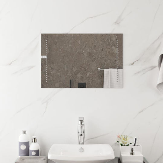 vidaXL Правоъгълена Банско Огледало LED Touch 60x40см