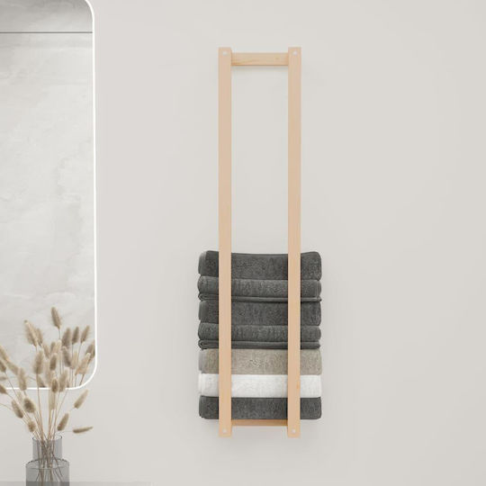 vidaXL Single Wall-Mounted Bathroom Rail ​110x110cm Brown