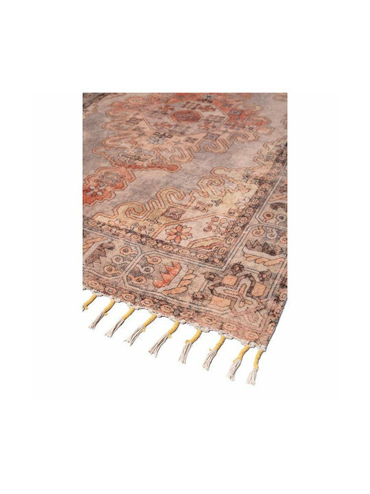 Naf Naf Nurai 19-SS-416 Handmade Rug Rectangular Summer Cotton with Fringes Beige