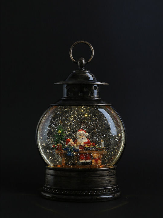 Christmas Decorative Traffic Light Lighted with Santa Claus 16x8x26cm