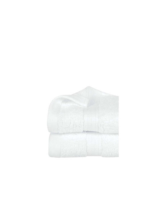 Atmosphera Πετσέτα Προσώπου 50x90εκ. Λευκό Βάρους 450gr/m²