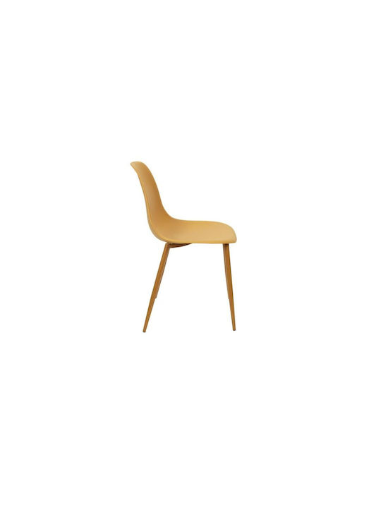 Kitchen Polypropylene Chair Mustard 54x46x82cm