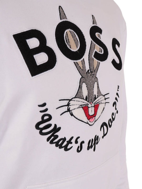 Sweatshirt with Hood White