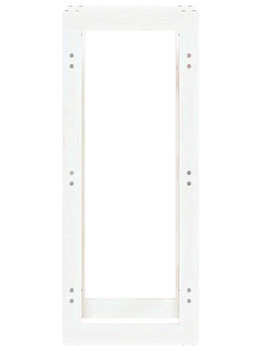 vidaXL Metalic Raft Depozitare lemne 41x25x100cm Alb