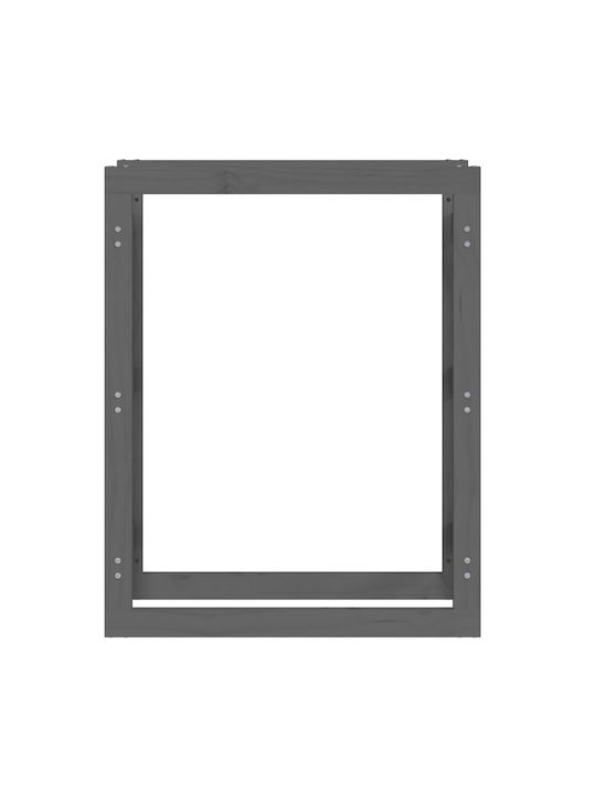 vidaXL Ξύλινο Κουτί Αποθήκευσης Ξύλων 80x25x100cm Γκρι