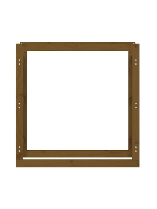 vidaXL Lemn Raft Depozitare lemne 100x25x100cm Maro