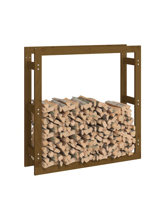vidaXL Lemn Raft Depozitare lemne 100x25x100cm Maro