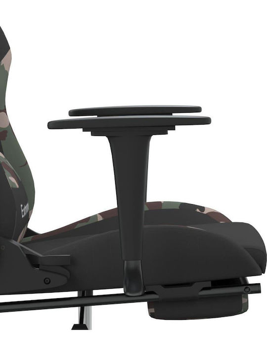 vidaXL 3143732 Fabric Gaming Chair with Footrest Black Camo