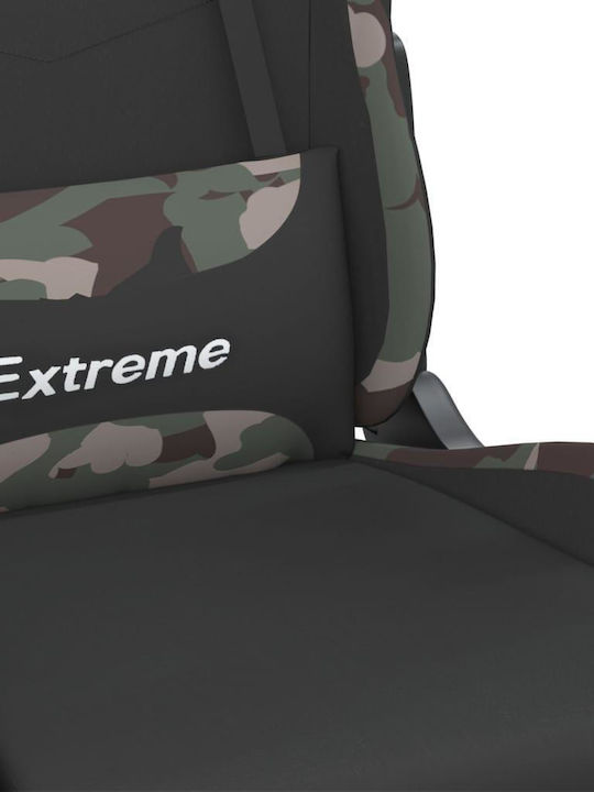 vidaXL 3143732 Fabric Gaming Chair with Footrest Black Camo