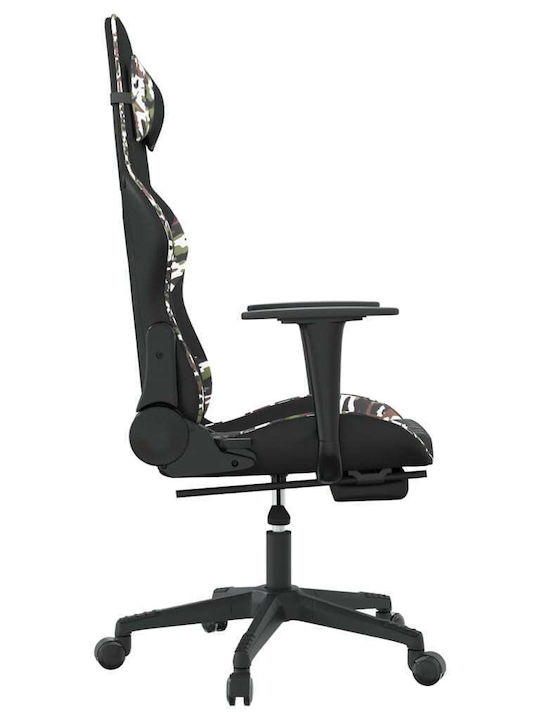 vidaXL 3143774 Καρέκλα Gaming Δερματίνης με Υποπόδιο Μαύρο/Παραλλαγή