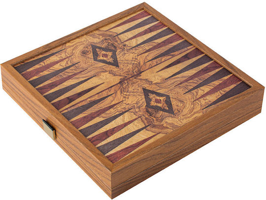 Manopoulos Combo Table din Lemn de Măslin cu Piese 27x27cm