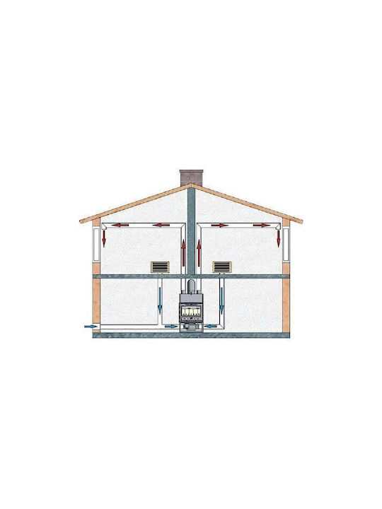 Prity TC2F Kaminofen Holz Heizkörper 20kW Prismatisch mit einer zu öffnenden Tür Ausdehnungsgefäß öffnen