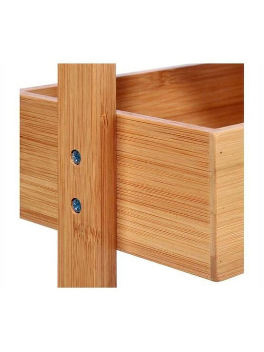 5Five Bamboo Wooden Bathroom Shelf with 4 Shelves Floor Bathroom Shelf Bamboo with 4 Shelves 28x16x88cm Brown