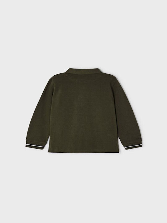 Mayoral Kids Polo Long Sleeve Green