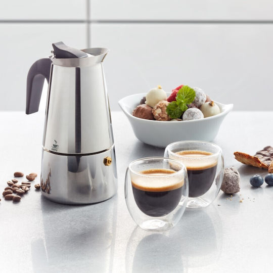 Gefu Gefu Espresso Pot 2 Cups Silver