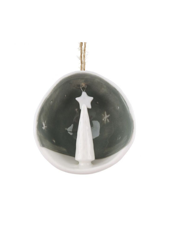 Hängendes Kugel Ornament Ornament Porzellan Gray 4cm