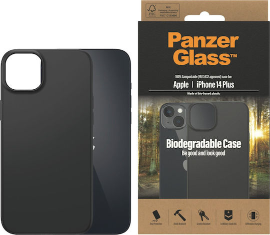 PanzerGlass Biodegradable Back Cover Tempered Glass Μαύρο (iPhone 14 Plus)