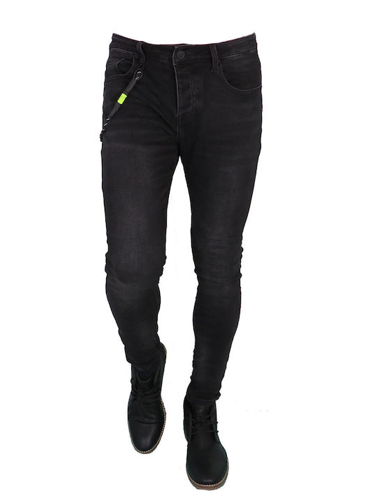 ICAN JC-7259N Men's Slim Fit Black Denim Pants