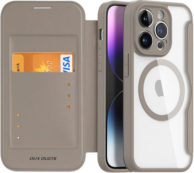 Dux Ducis Skin X Pro Synthetic Leather Book Beige (iPhone 14 Pro)