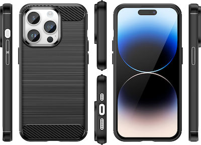 Hurtel Carbon Back Cover Σιλικόνης Μαύρο (iPhone 14 Pro)