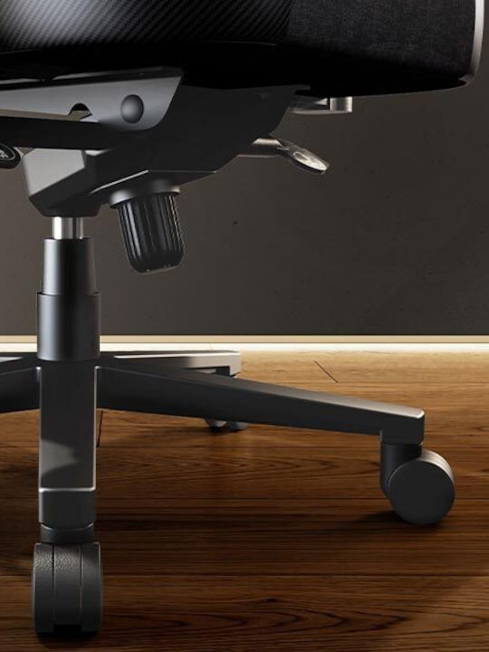 Eureka Ergonomic Python II GC-08 Υφασμάτινη Καρέκλα Gaming με Ρυθμιζόμενα Μπράτσα Μπλε