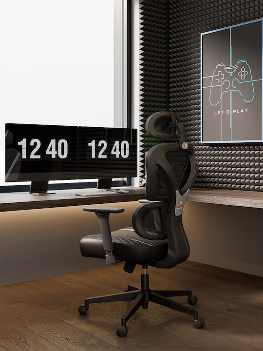 Eureka Ergonomic Norn Fabric Gaming Chair with Adjustable Arms Gray