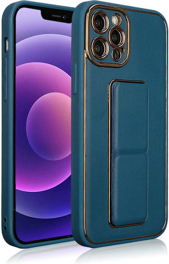 Hurtel Kickstand Back Cover Piele artificială Albastru (Galaxy A13 5G)