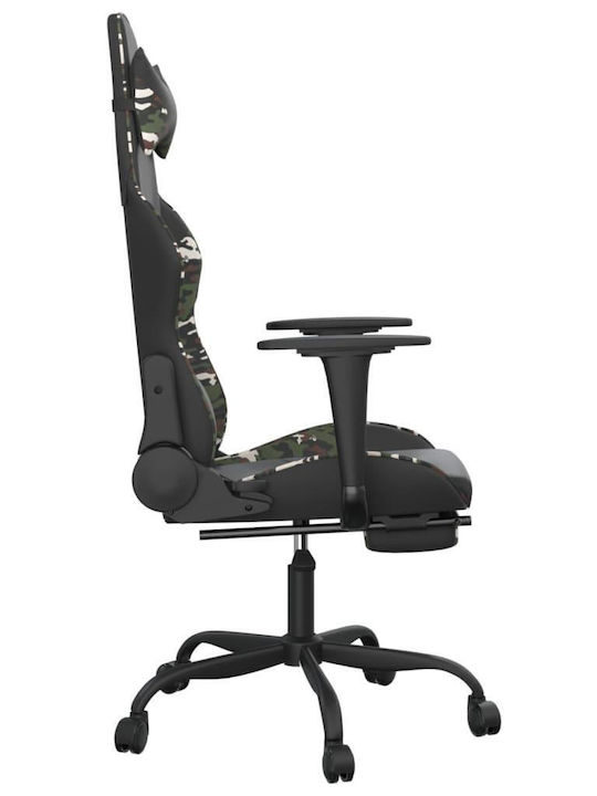 vidaXL 3143664 Artificial Leather Gaming Chair with Footrest Black / Camo