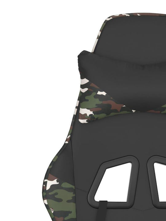vidaXL 3143664 Artificial Leather Gaming Chair with Footrest Black / Camo