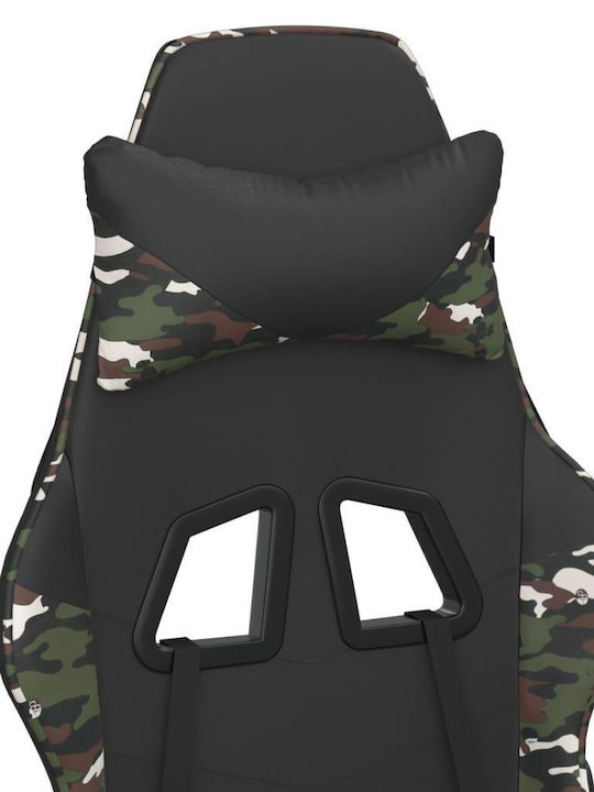 vidaXL 3143664 Artificial Leather Gaming Chair with Footrest Black / Camo