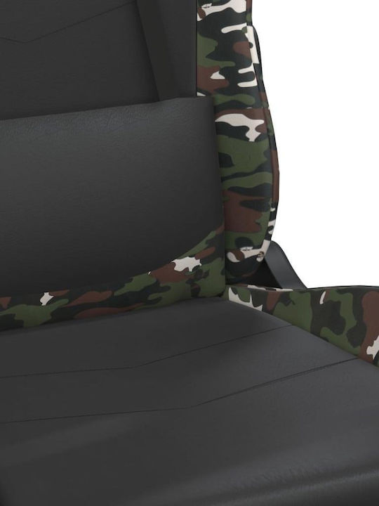 vidaXL 3143664 Artificial Leather Gaming Chair with Footrest Black / Camo